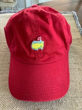 Masters American Needle Red Kids Hat with Yellow Masters Crest